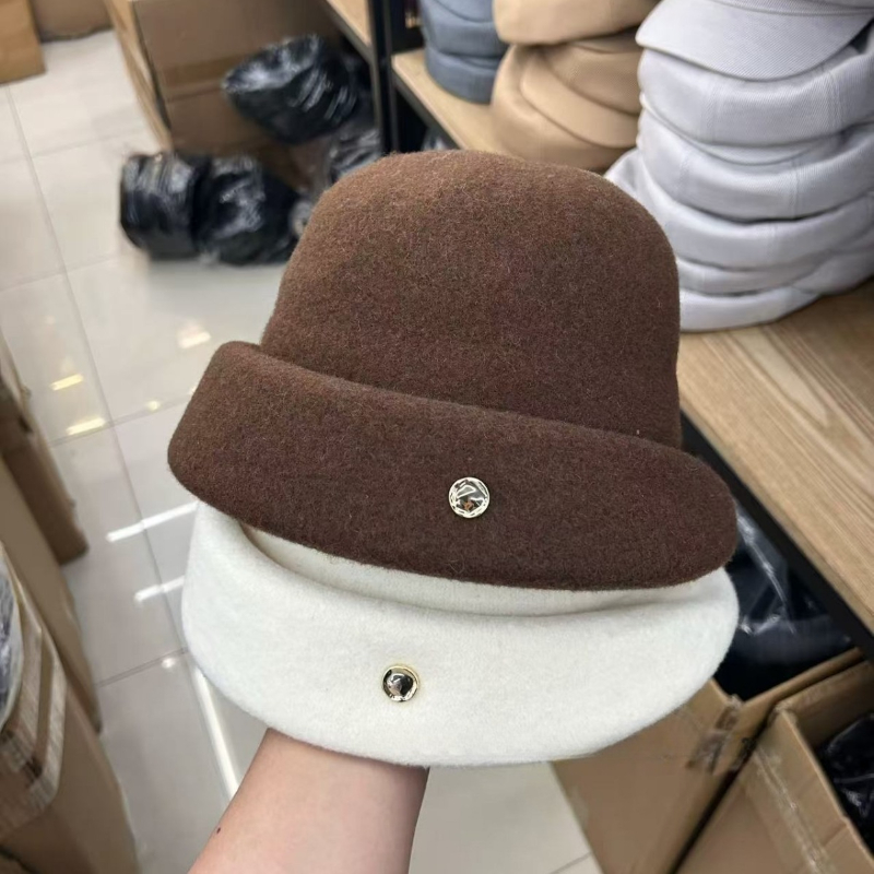Fedora Hat Wool - Topi Wol Kasmir Musim Gugur Musim