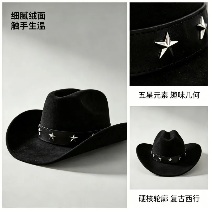 Topi Koboi Wanita Model Lebar, - Fedora Hat Wool ulasan dan harga