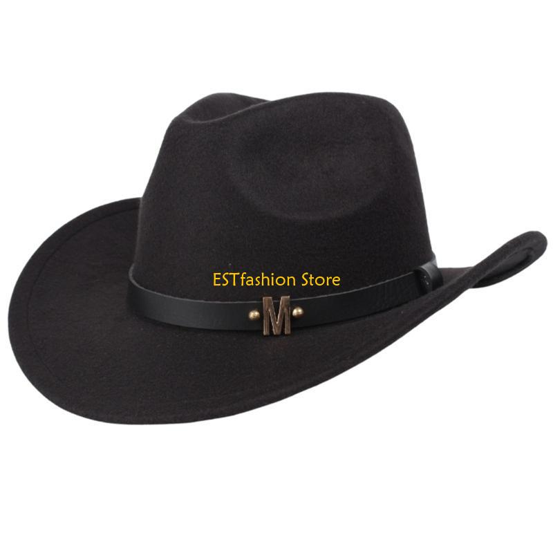 Y5GC Topi untuk Topi Koboi Fed - Cowboy Hat Straw ulasan dan harga